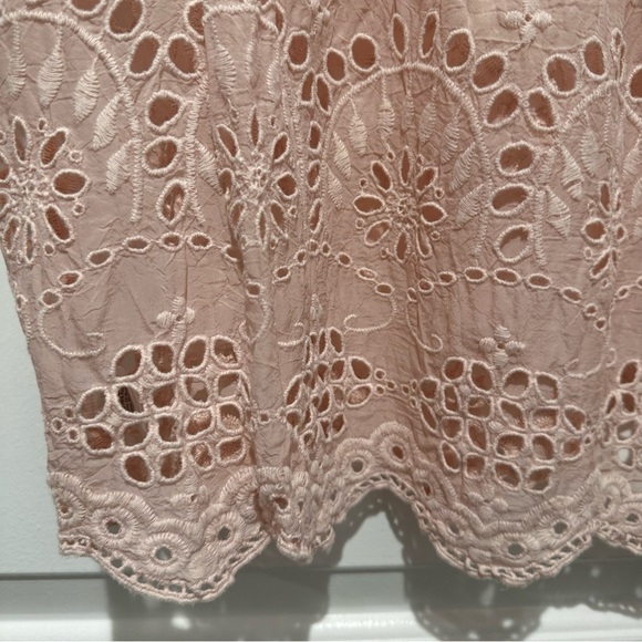 JOHNNY WAS Tunic Top Embroidered Peach Size XS Preppy Boho Travel Comfort - Picture 9 of 13